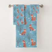 Winter Kerstmis Fox Bad Handdoek (Insitu)