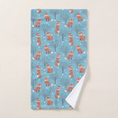 Winter Kerstmis Fox Bad Handdoek (Handdoek)