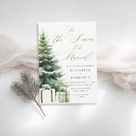 Winter Kerstmis Getrouwd Seizoen Elegante bruiloft Kaart