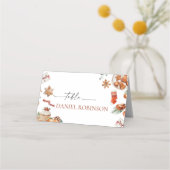 Winter Kerstmis Gevouwen Plaats Kaart Plaatskaartje (Voorkant)