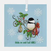 Winter-Kerstmis Glas Ornament (Achterkant)