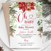 Winter Kerstmis groen Baby shower Kaart