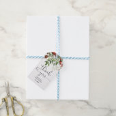 Winter Kerstmis groenblijvende babyshower bedankt Cadeaulabel (Met Touw)