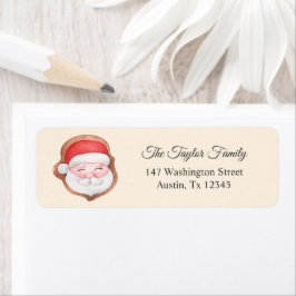 Winter Kerstmis Kerstman retour adres Etiket