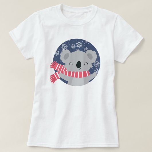 Winter Kerstmis Koala Beer T-Shirt (Design voorkant)