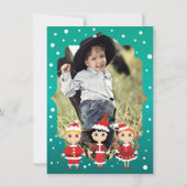 Winter Kerstmis Little Santas Birthday Kaart (Achterkant)