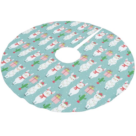 Winter Kerstmis Llamas | FEESTDAGEN Kerstboom Rok (Gekanteld)