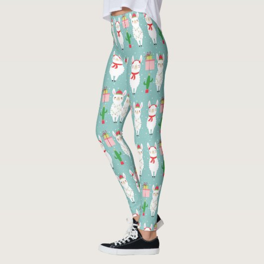 Winter Kerstmis Llamas | FEESTDAGEN Leggings (Links)