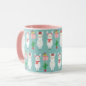 Winter Kerstmis Llamas | FEESTDAGEN Mok (Voorkant links)