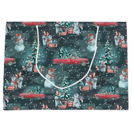 Winter Kerstmis: Medium Gift Bag Groot Cadeauzakje