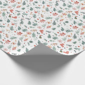 Winter Kerstmis mistletoe thema Gift Wrap Cadeaupapier (Hoek)