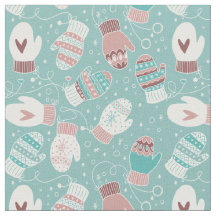 Winter Kerstmis Mittens Pattern, Mint