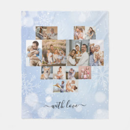 Winter Kerstmis Modern 14 Fotocollage Fleece Deken