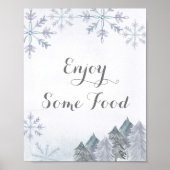 Winter Kerstmis nog wat eten Poster (Voorkant)