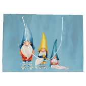 Winter Kerstmis Noordse Gnomes Hygge Groot Cadeauzakje (Achterkant)