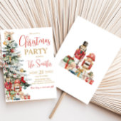 Winter Kerstmis Notenkraker Tree Christmas Party Kaart