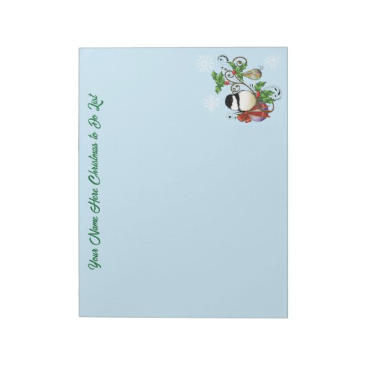 Winter-Kerstmis Notitieblok (Linkerzijde)