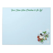 Winter-Kerstmis Notitieblok (Voorkant)