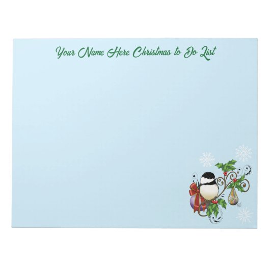 Winter-Kerstmis Notitieblok (Voorkant)