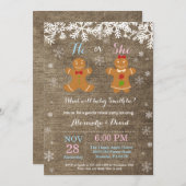 Winter Kerstmis Openbare uitnodiging (Voorkant / Achterkant)