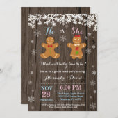 Winter Kerstmis Openbare uitnodiging (Voorkant / Achterkant)