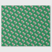 Winter Kerstmis Oud Engels Sheepdog Grey 1 Cute Cadeaupapier (Vlak)