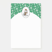 Winter Kerstmis Oud Engels Sheepdog Grey 1 Cute Post-it® Notes (Voorkant)