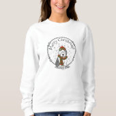 Winter Kerstmis Oud Engels Sheepdog Grey 1 Cute Trui (Voorkant)