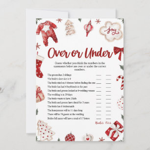 Winter Kerstmis Over of Onder Baby Shower Spel Kaart