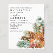 Winter Kerstmis Pine Bouquet Weddenschap (Voorkant)