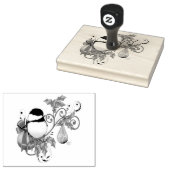 Winter-Kerstmis Rubberstempel (Gestempeld)