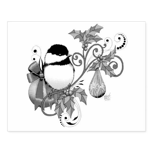 Winter-Kerstmis Rubberstempel (Afrduk)