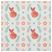 Winter Kerstmis Scandinavian Style Fox Pattern Stof (Swatch)