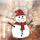 Winter Kerstmis Snowman laat het sneeuwwinkelen Raamsticker (Vel 2)
