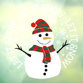 Winter Kerstmis Snowman laat het sneeuwwinkelen Raamsticker (Vel 3)