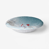 Winter Kerstmis Snowman Paper Bowl Papieren Kommen (Gebogen)