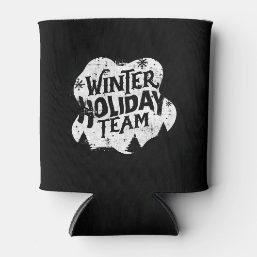 Winter Kerstmis Team Blikjeskoeler (Voorkant)