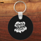 Winter Kerstmis Team Sleutelhanger (Voorkant)