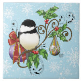 Winter-Kerstmis Tegeltje (Voorkant)