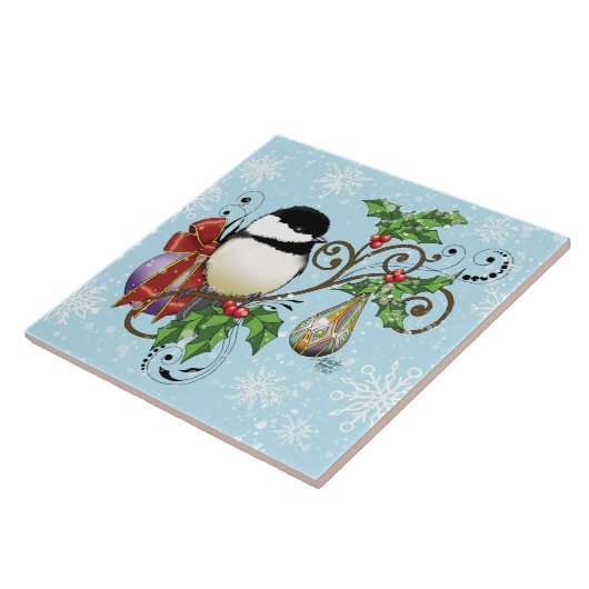 Winter-Kerstmis Tegeltje (Zijkant)