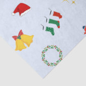 Winter Kerstmis thema ijsblauwe Santa Clause cut Tissuepapier (Detail)