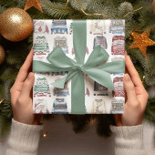 Winter Kerstmis Ugly Sweaters Pattern Cadeaupapier