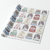 Winter Kerstmis Ugly Sweaters Pattern Cadeaupapier (Uitgerold)