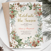 Winter Kerstmis Vier het seizoen open huis Kaart