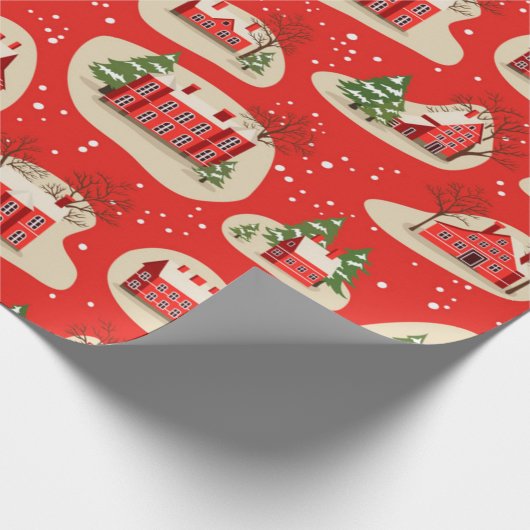 Winter-kerstpatroon Cadeaupapier (Hoek)