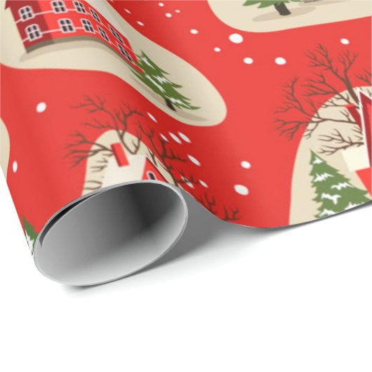 Winter-kerstpatroon Cadeaupapier (Rol Hoek)