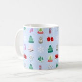 Winter/Kerstpatroon koffiemok (330ml) (Voorkant links)