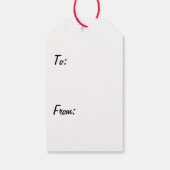 Winter & Kersttijd Pug Cadeaulabel (Achterkant)