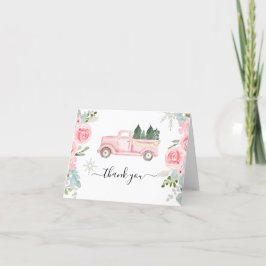 Winter Kersttruck Hartelijk dank! Bedankkaart