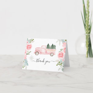Winter Kersttruck Hartelijk dank! Bedankkaart
